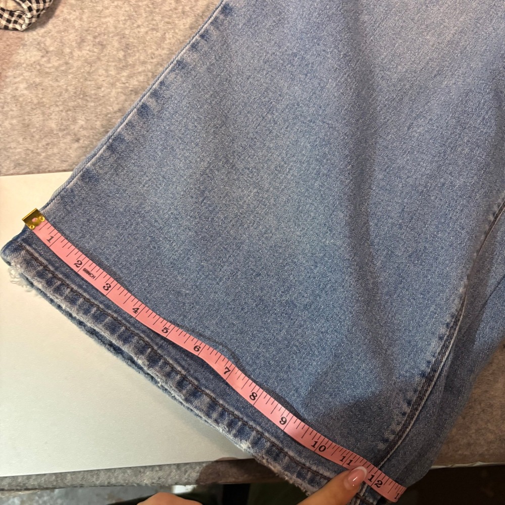 NWT 1822 Denim High Rise Wide Leg Distressed Jeans Medium Wash‎ Blue 10/30 - Picture 12 of 12